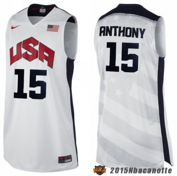 Carmelo Anthony 2012 bianco Maglie Basket USA